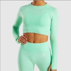 Gymshark | Vital Seamless Long-sleeve crop in Green